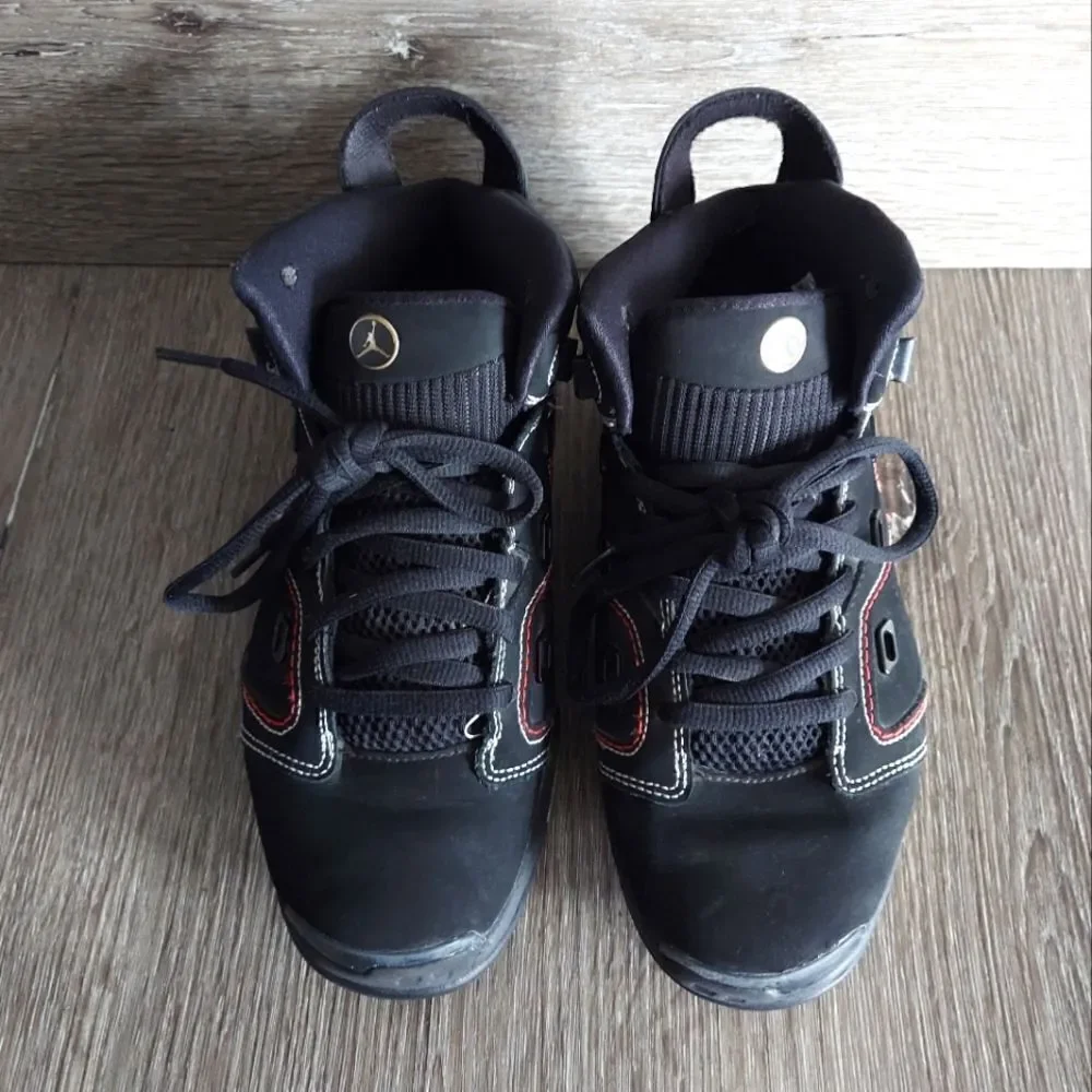 NIKE AIR JORDAN 6-17-23 BLACK UNIVERSITY RED WHITE DM1159-003 SIZE 4.5Y